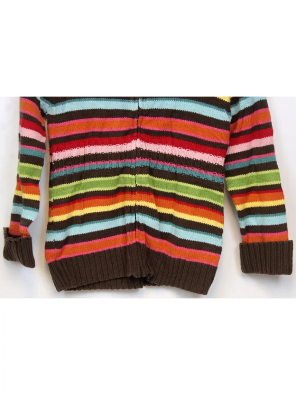 2007 Gymboree Cupcake Cutie Striped Cardigan Sweater sz 7 zippered Sweater Multi